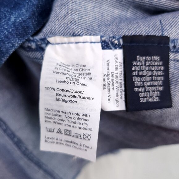 Madewell Raw-Hem Mini Wrap Jean Skirt in Cardiff Wash Size 6 Blue Denim - Picture 9 of 10